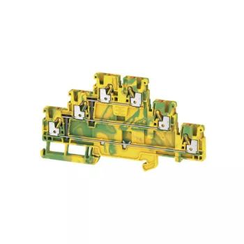   Weidmüller 2428550000 A3T 2.5 PE Földelő sorkapcsok, PUSH IN, 2.5 mm2;, zöld / sárga