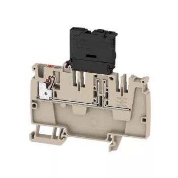   Weidmüller 2428950000 AAP21 4 FS Distribution terminal with fuse, PUSH IN, 4 mm2;, 250 V, 6.3 A, Sötétbézs