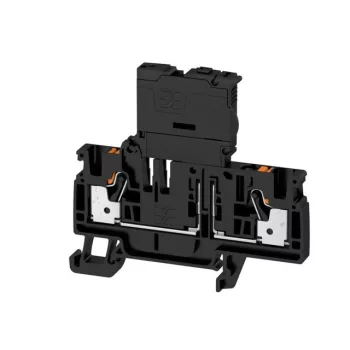   Weidmüller 2429870000 AFS 4 2C 10-36V BK Biztosítós sorkapcsok, PUSH IN, 4 mm2;, 36 V, 6.3 A, Fekete