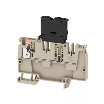   Weidmüller 2458990000 AAP21 4 FS 10-36V Distribution terminal with fuse, PUSH IN, 4 mm2;, 36 V, 6.3 A, Sötétbézs