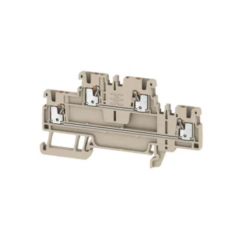   Weidmüller 2469370000 A2T 1.5 Kétemeletes sorkapocs, PUSH IN, 1.5 mm2;, 500 V, 16 A, Sötétbézs