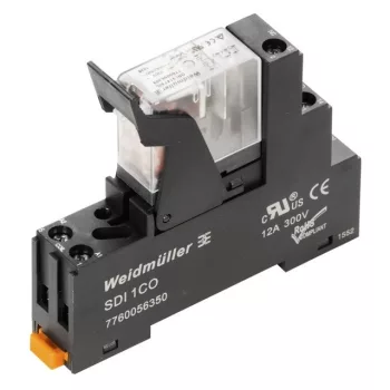   Weidmüller 2476710000 DRIKIT 24VAC 1CO LD, Komplett relé 1 váltóérintkező (CO) AgNi, 24V AC vezérlőfeszültség, 10A folytonos áram, csavaros csatlakozás (D-Series)