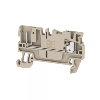   Weidmüller 2482160000 APGTB 1.5 FT 2C/1 Átvezető sorkapocs, PUSH IN, 1.5 mm2;, 500 V, 17.5 A, Sötétbézs