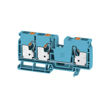   Weidmüller 2490510000 A3C 10 BL Átvezető sorkapocs, PUSH IN, 10 mm2;, 1000 V, 57 A, Kék