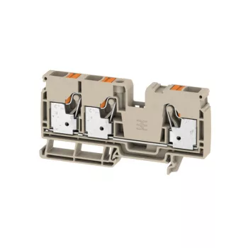   Weidmüller 2490520000 A3C 10 Átvezető sorkapocs, PUSH IN, 10 mm2;, 1000V AC / 1000V DC, 57 A, Sötétbézs