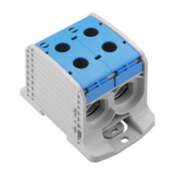   Weidmüller 2502810000 WPD 232 2X185/2X185 BL W-sorozat, Elosztótömb, Névleges keresztmetszet: 185 mm2;, Tartósínek / szerelőlapok