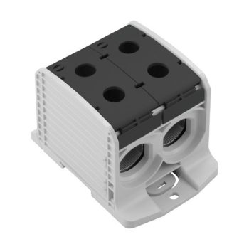   Weidmüller 2502940000 WPD 233 2X300/2X300 BK W-sorozat, Elosztótömb, Névleges keresztmetszet: 300 mm2;, Tartósínek / szerelőlapok