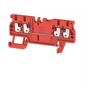   Weidmüller 2534430000 A4C 1.5 RD Átvezető sorkapocs, PUSH IN, 1.5 mm2;, 500 V, 17.5 A, Piros