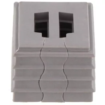   Weidmüller 2584800000 CABTITE SE 2/ASI SML GY Sealing element, Cabtite (cable entry system), TPE, Világosszürke, Magasság: 17.7 mm, Szélesség: 20.3 mm, Mélység: 17.7 mm, -40 °C…90 °C, IP54, IP65, IP66