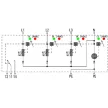 Weidmüller VPU AC II 3+1 R 350/50 Túlfeszültség-levezető, Kisfeszültség, Túlfeszültség-védelem, telekommunikációs érintkezővel, TN-C-S, TN-S, TT, IT, N-nel, IT, N nélkül (WEIDMÜLLER 2637060000)