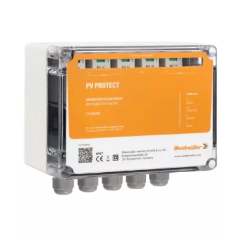   Weidmüller VPUM2I2SXFXV2O0TXPX15 PV PROTECT Összekötő doboz, 2 MPP, 1 bemenet / 1 kimenet MPP-nként, túlfeszültség-védelem II, tömszelencés, PUSH-IN, IP67, 1500V ( WEIDMÜLLER 2756000000 )