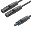 Weidmüller 2814190000 Y-összekötő kábel, 1x WM4 C anya, 2x WM4 C apa, 6mm², 200mm, 1500V DC ( WEIDMÜLLER 2814190000 )