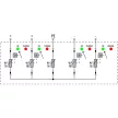 Weidmüller 2856440000 DC túlfeszültség levezető, 3 pólus, T1+T2, távjelzés nélküli, VPU PV I+II 5 1000 ( Weidmüller 2856440000 )
