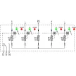 Weidmüller 2856490000 DC túlfeszültség levezető, 3 pólus, T1+T2, távjelzéssel, VPU PV I+II 5 R 1000 ( Weidmüller 2856490000 )