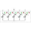 Weidmüller 2856500000 DC túlfeszültség levezető, 5 pólus, T2, távjelző nélküli, VPU PV II 5 1000 ( Weidmüller 2856500000 )