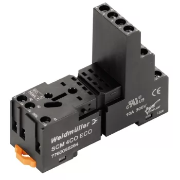   Weidmüller 7760056264 SCM 4CO ECO D-SERIES DRM, Relé talp, Érintkezők száma: 4 Váltóérintkező, Folytonos áram: 6 A, Csavaros csatlakozás