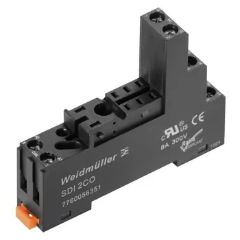   Weidmüller 7760056351 SDI 2CO, Relé talp 2 váltóérintkező , 8A folytonos áram, csavaros csatlakozás (D-Series)