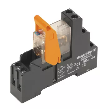   Weidmüller 8871000000 RCIKIT 24VDC 1CO LED RIDERSERIES RCI, Relék, Érintkezők száma: 1 Váltóérintkező AgNi 90/10, Névleges vezérlőfeszültség: 24 V DC, Folytonos áram: 16 A<sup>(1</sup>, Csavaros csatlakozás