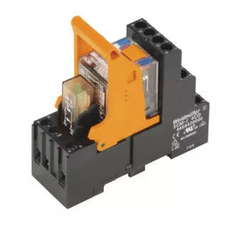   Weidmüller 8920940000 RCMKIT-I 24VDC 2CO LD, Komplett relé 2 váltóérintkező (CO) AgNi 90/10,vizsgálógombbal, 24V DC vezérlőfeszültség, 12A folytonos áram, csavaros csatlakozás (Riderseries)