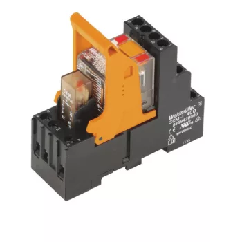   Weidmüller 8920970000 RCMKIT-I 230VAC 2CO LD, Komplett relé 2 váltóérintkező (CO) AgNi 90/10,vizsgálógombbal, 230V AC vezérlőfeszültség, 12A folytonos áram, csavaros csatlakozás (Riderseries)