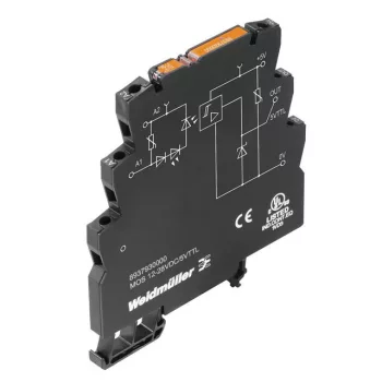   Weidmüller 8937930000 MOS 12-28VDC/5VTTL MICROOPTO, Szilárdtest-relé, 1 Záróérintkező (TTL), Névleges vezérlőfeszültség: 12 V DC...28 V DC , Névleges kapcsolási feszültség: 5 V TTL, Folytonos áram: 50 mA, Csavaros csatlakozás