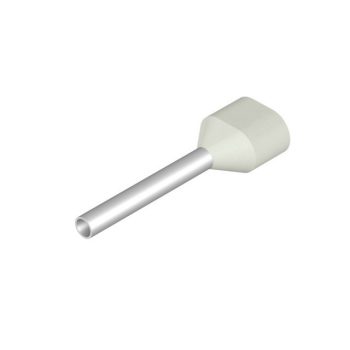   Weidmüller 9037400000 H0,5/18D Érvéghüvely, Iker-érvéghüvely, 15 mm, 12 mm, Fehér