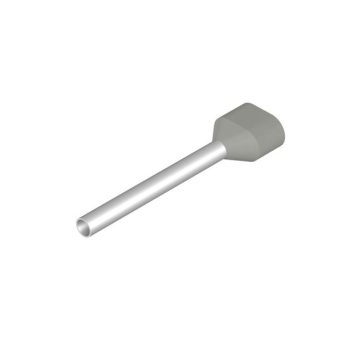   Weidmüller 9037430000 H0,75/24D Érvéghüvely, Iker-érvéghüvely, 21 mm, 18 mm, Szürke