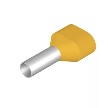   Weidmüller 9037550000 H6,0/23D Érvéghüvely, Iker-érvéghüvely, 20 mm, 12 mm, Sárga
