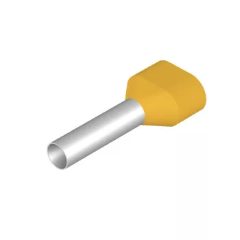   Weidmüller 9037560000 H6,0/29D ZH GE Érvéghüvely, Iker-érvéghüvely, 24 mm, 18 mm, Sárga