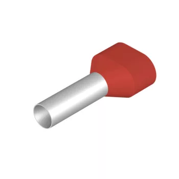   Weidmüller 9037580000 H10,0/30D ZH R Érvéghüvely, Iker-érvéghüvely, 23 mm, 18 mm, Piros