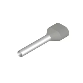   Weidmüller 9037660000 H2,5/27T Érvéghüvely, Iker-érvéghüvely, 21 mm, 18 mm, Szürke