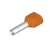 Weidmüller 9037670000 H4,0/22T ZH OR Érvéghüvely, Iker-érvéghüvely, 15 mm, 12 mm, Narancssárga