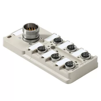   Weidmüller 9456010001 SAI-6-S 5P M12 Érzékelő/beavatkozó-passzív elosztó, M12, M23-as kivezetéssel, 19-pole, Igen