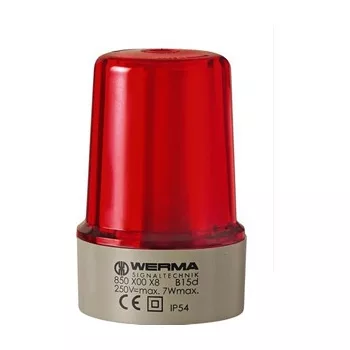 Werma 85010038 Permanent Beacon BM 12-230VAC/DC RD