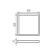 ÚJRACSOMAGOLT Kanlux 27613 ADTR 6060 W acéllemez kiemelő keret 600x600x45 fehér színben (Kanlux 27613)