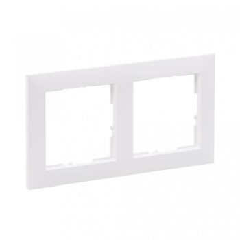   ÚJRACSOMAGOLT Legrand SUNO 721502 2-es fehér keret, vízszintes és függőleges elhelyezéssel, IP20