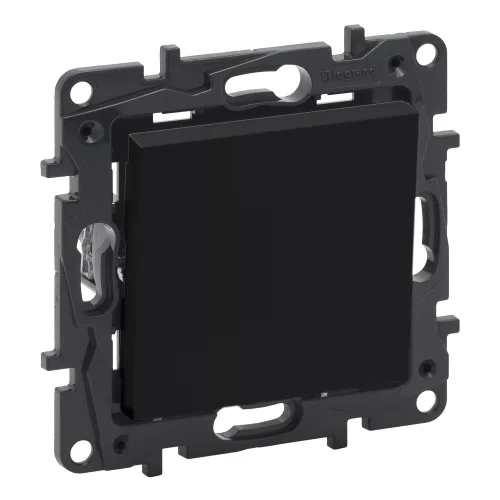 ÚJRACSOMAGOLT Legrand Niloé Step 863501 egypólusú kapcsoló, 10AX, fekete (Legrand 863501 / 863501B)