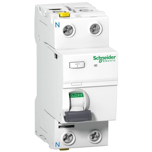 ÚJRACSOMAGOLT Schneider Electric, , A9Z21225, Áram-védőkapcsoló (Fi-relé), A osztály, 2P, 25A, 30mA (Schneider A9Z21225)
