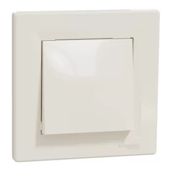   ÚJRACSOMAGOLT Schneider Electric Asfora EPH0100123 egypólusú kapcsoló (101), bézs burkolattal, kerettel, süllyesztett 10A 250V ( EPH0100123 ).