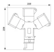 Tracon TICS-1025 ipari elosztó-csatlakozóaljzat 16A, 3P+N+E, 6h, IP44