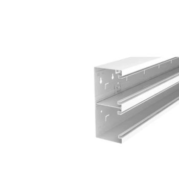 OBO BETTERMANN (LFS) Rapid 80 acél szimmetrikus két rekeszes szerelvénycsatorna (parapetcsatorna) / hófehér