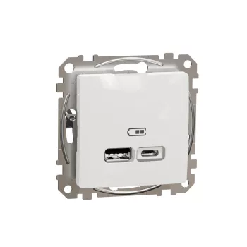 Schneider Electric Sedna Design / Elements dupla USB töltő A+C típusú