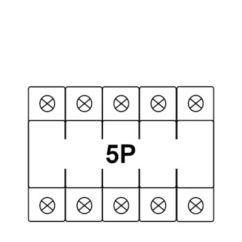 DC típusú 5 pólusú cserélhető betétes túlfeszültség-levezetők