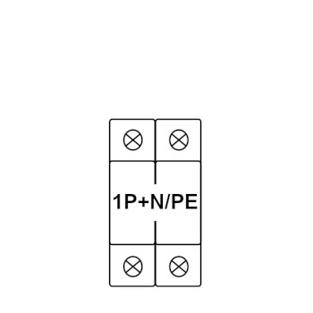 AC típusú 1+1 pólusú cserélhető betétes túlfeszültség-levezetők