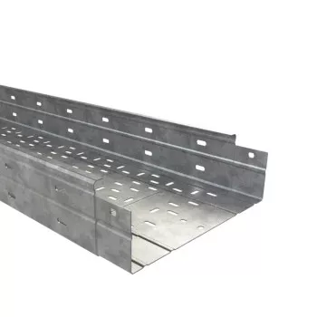 Basor FRE H100 100mm magas erősített perforált tüzihorganyzott acél (FT / GC) kábeltálcák ( BASORTRAY)
