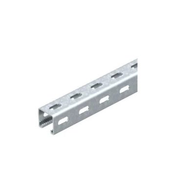 OBO BETTERMANN (VBS) Profilsín oldalfal-perforálással nútszélesség 22 mm MSL4141PP ( utókezelt acél, felületkezelés nélkül )