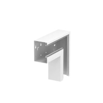 OBO BETTERMANN (LFS) Rapid 80 acél aszimmetrikus szerelvénycsatornához lapos sarokelem eső / hófehér