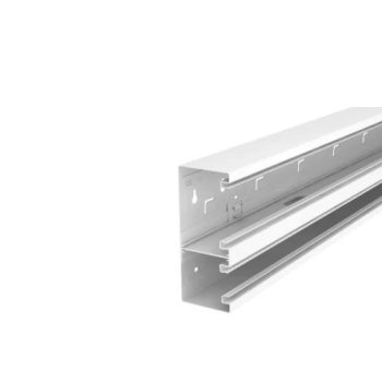 OBO BETTERMANN (LFS) Rapid 80 acél aszimmetrikus két rekeszes szerelvénycsatorna (parapetcsatorna) / hófehér