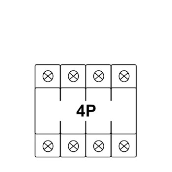 AC típusú 4 pólusú cserélhető betétes túlfeszültség-levezetők