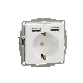 Schneider Electric Sedna Design / Elements csatlakozóaljzatok dupla A+A USB töltővel